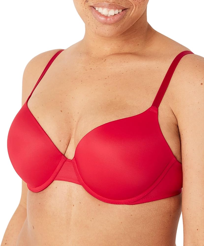 Victoria's Secret Pink Wear Everywhere Push Up Bra, Padded, Smoothing, Bras for Women, Red (38B)