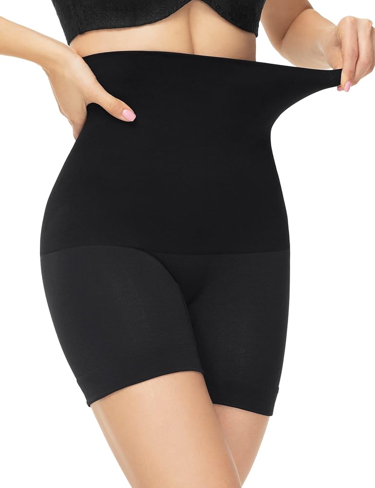 ATTLADY Womens Tummy Control Shapewear Shorts High Waisted Body Shaper Shorts Shaping Shorts Thigh Slimmer