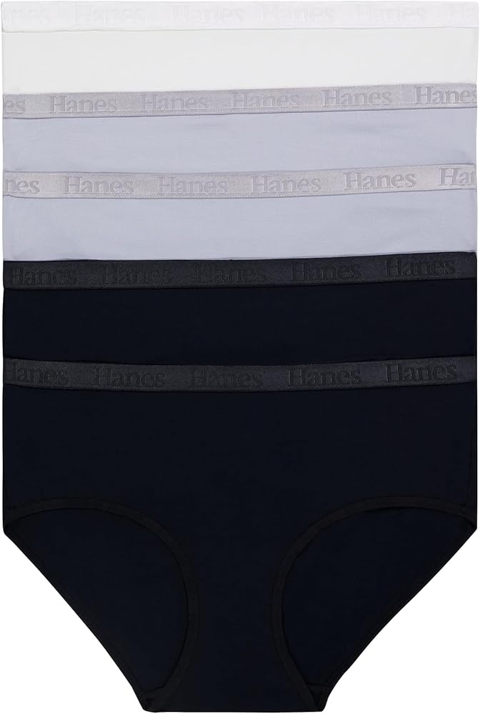 Hanes Womens Originals Ultra Supersoft Hipster Underwear, 5-Pack, Viscose From Bamboo Panties