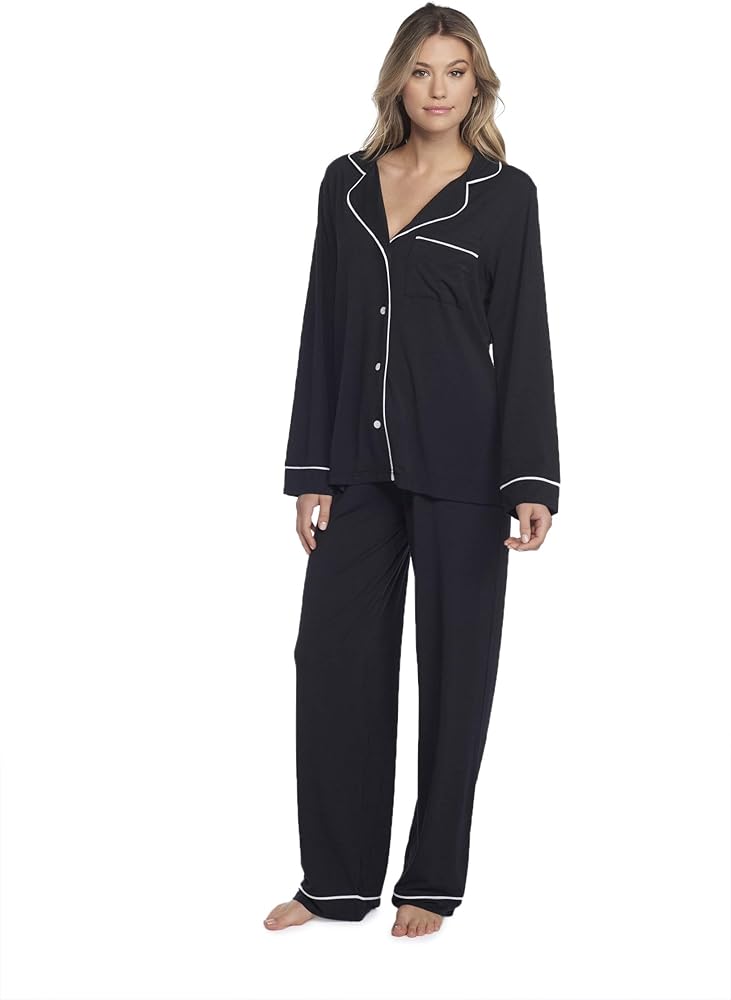 Barefoot Dreams LUXE MILK JERSEY PIPED PAJAMA