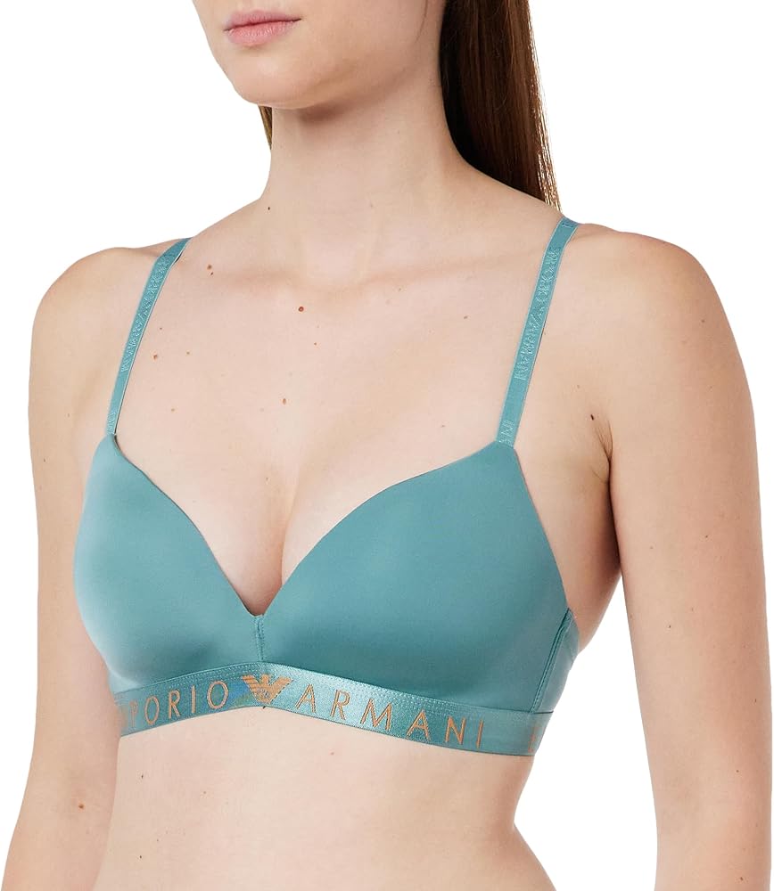 Emporio Armani Women's Iconic Microfiber Padded Triangle Bra