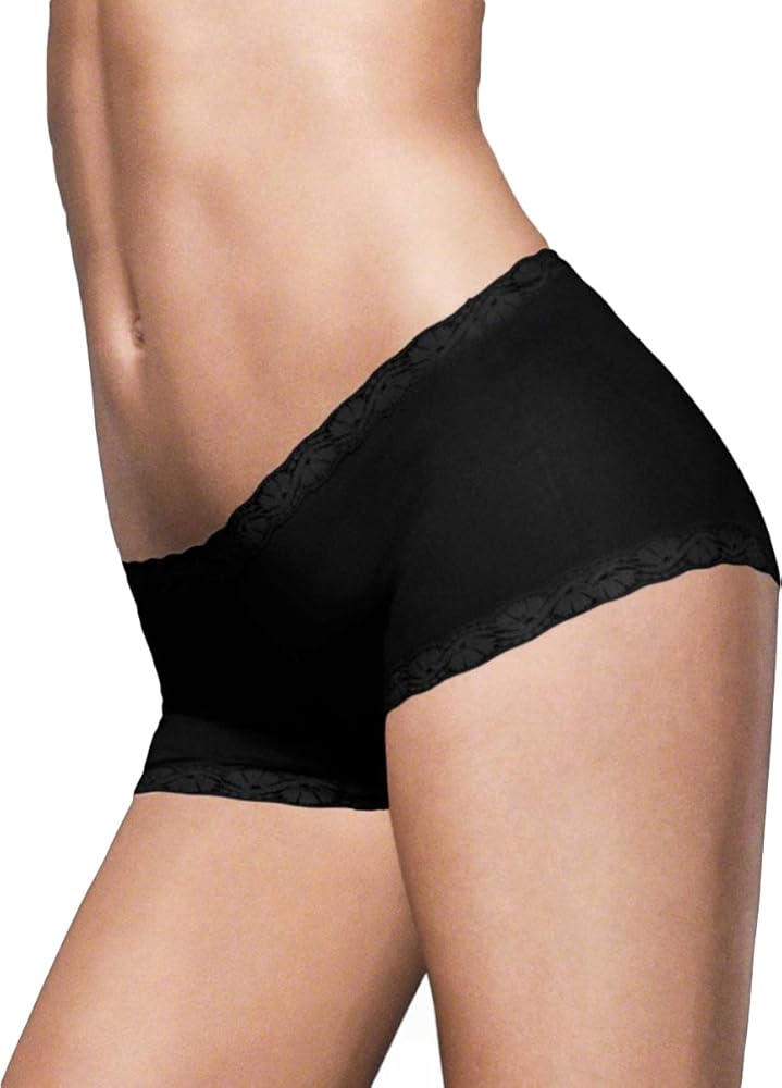 Maidenform Microfiber & Lace Boyshort_Black_7