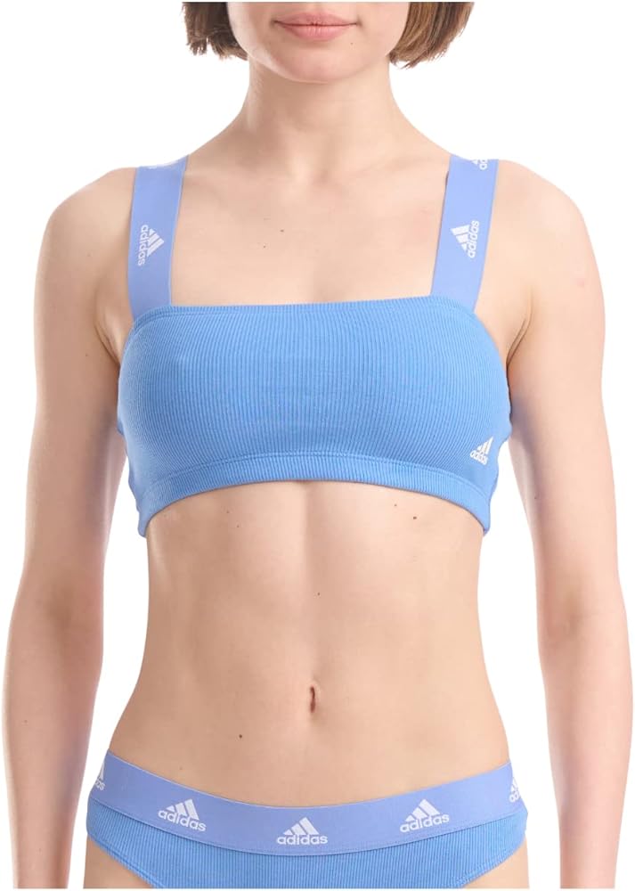 Adidas Women's Rib 2x2 Bandeau Ladies Bra