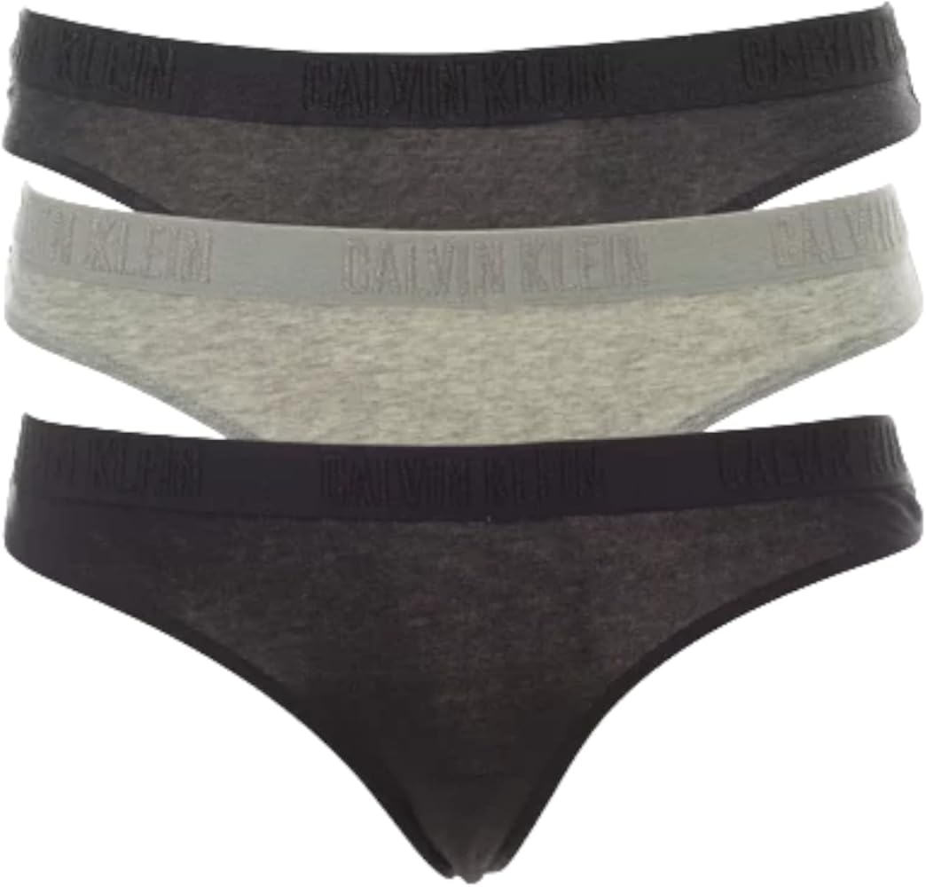 Calvin Klein Women`s Monochrome Thongs 3 Pack (as1, alpha, s, regular, regular, Black(qp2000-067)/G_g)