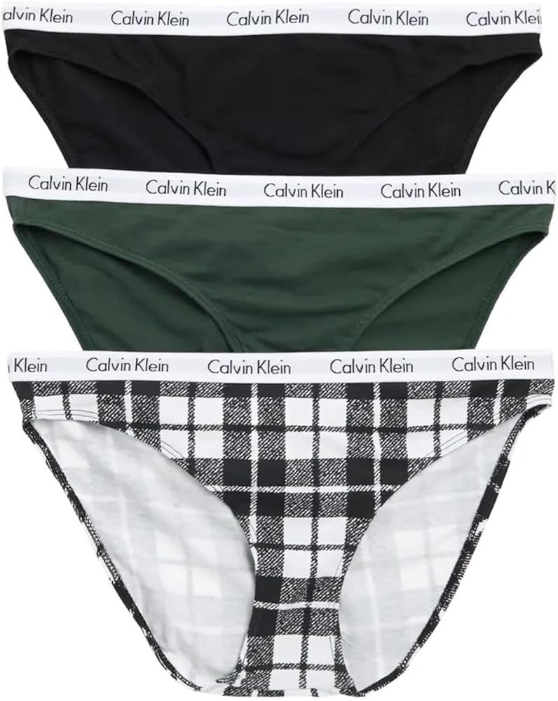 Calvin Klein Women's Radiant Cotton Bikini Panty 3 Pack (US, Alpha, Medium, Regular, Regular, b(qp1258-347)/g)