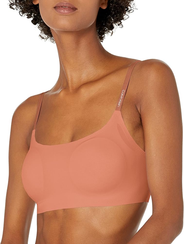 Calvin Klein Women's Invisibles Comfort Seamless Adjustable Skinny Strap Bralette Bra