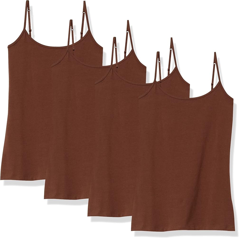 Amazon Essentials Women's Slim-Fit Camisole - Discontinued Colors, Pack of 4