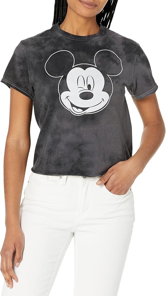 Disney Characters Let Me Sleep Outline Women's Fast Fashion Short Sleeve Tee Shirt