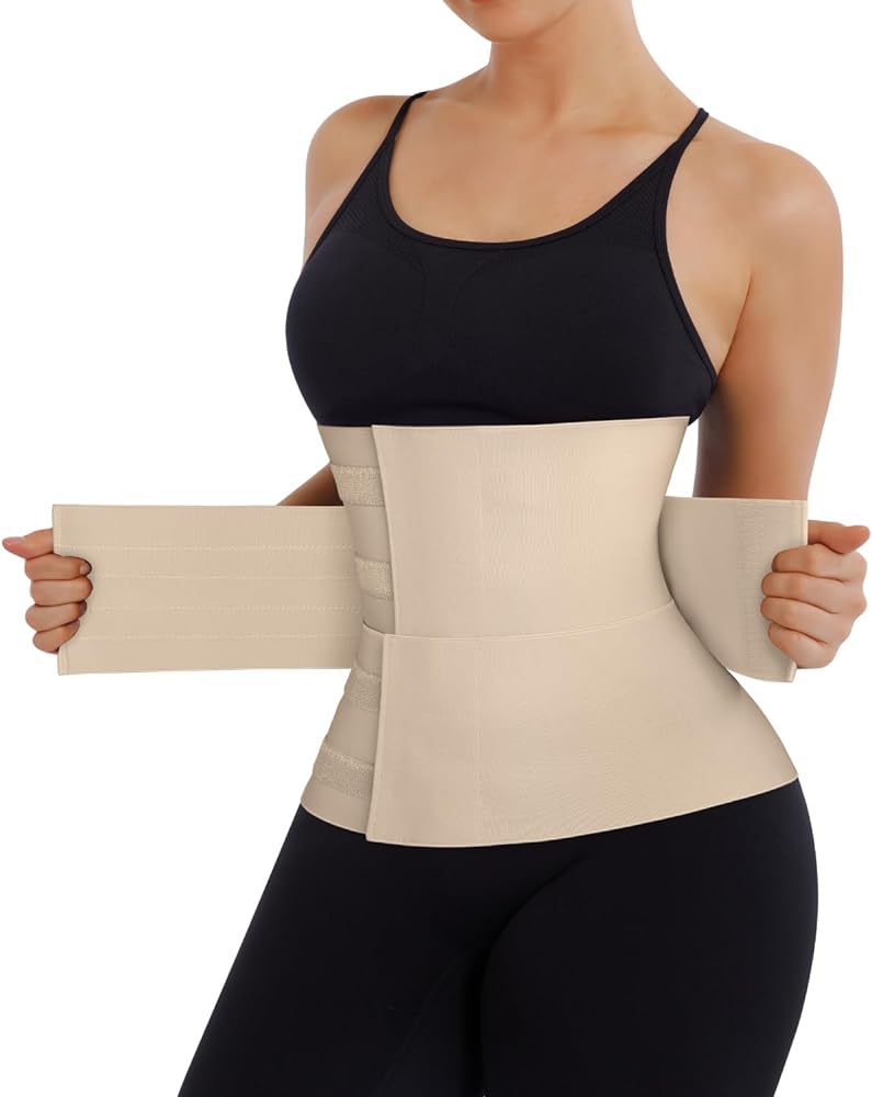 FeelinGirl Waist Trainer Wrap for Women Tummy Control 3 Segmented Sauna Belt Plus Size Body Shaper Fajas Colombianas