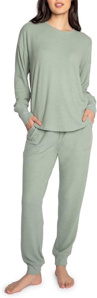 PJ Salvage Women's Loungewear Banded Pajama Bottom Pant Pj, Alpine Frost in Color, X-Small US