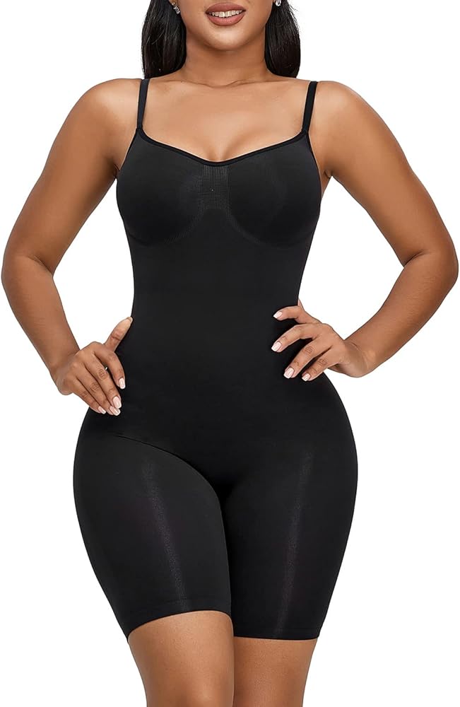 YIANNA Women Shapewear Tummy Control Bodysuit Seamless Sculpting Snatched Waist Body Suit Thong or Brief