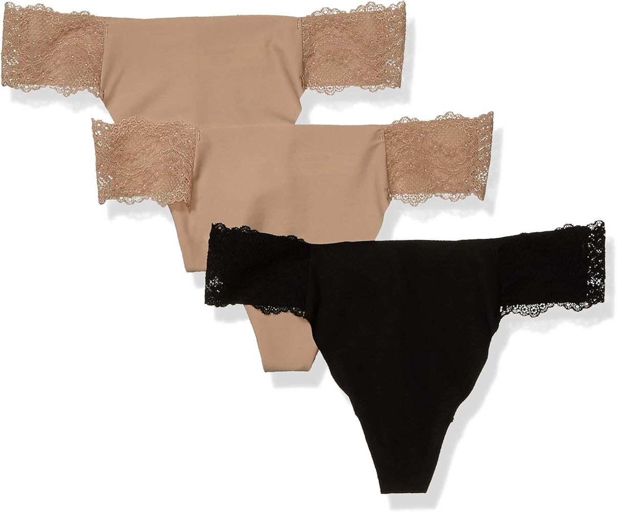 b.tempt'd Women's B Bare Thong Panty 3 Pack