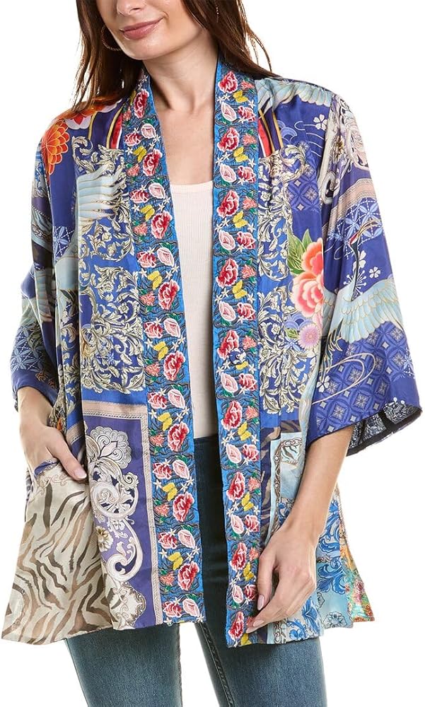 Johnny Was Womens Narniay Reversible Kimono, M