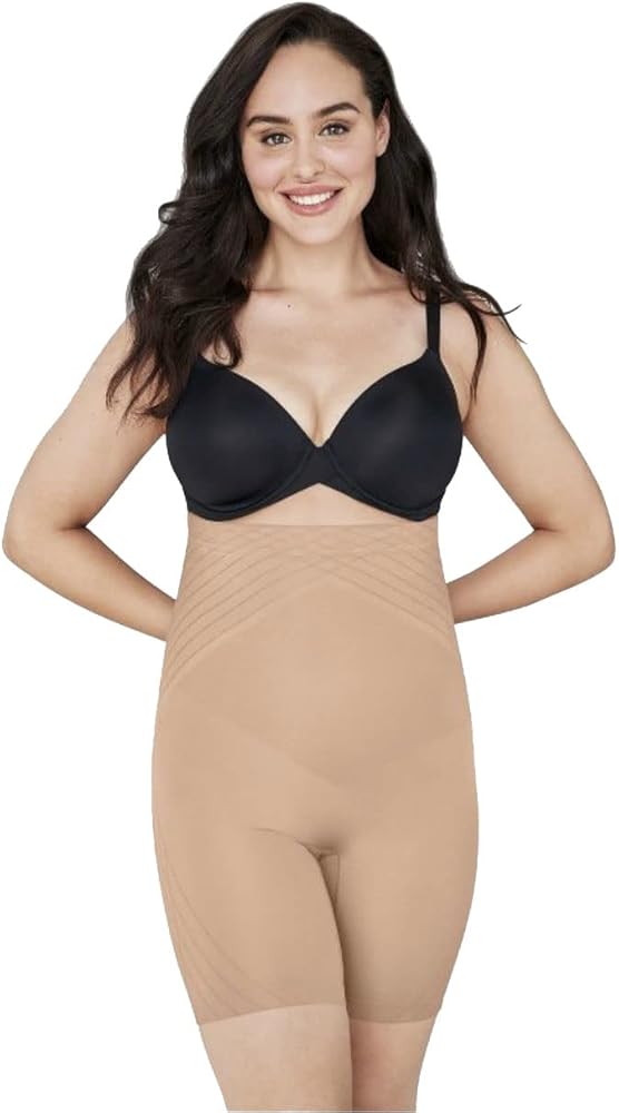 Maidenform Self Expressions Women's Feel Good Fashion Seamless High-Waist Thigh Slimmer - (Beige, Medium)