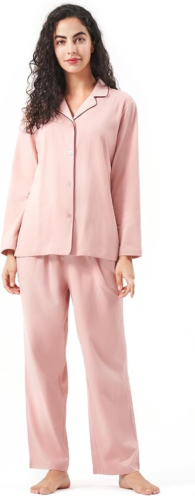 DAVID ARCHY Womens Pajamas Sets Premium Cotton Sleepwear Matching Gifts Comfort Loungewear