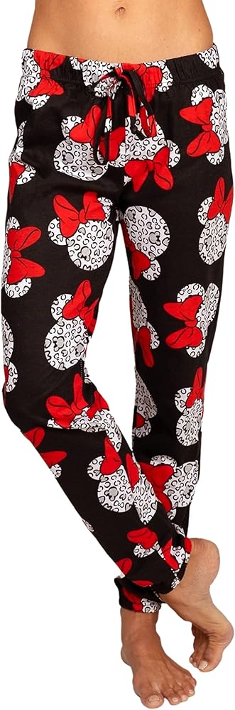 Prestigez Disney Mickey Mouse Women's Pajama Pants Sleepwear Lounge Jogger, Black, Size X-Large