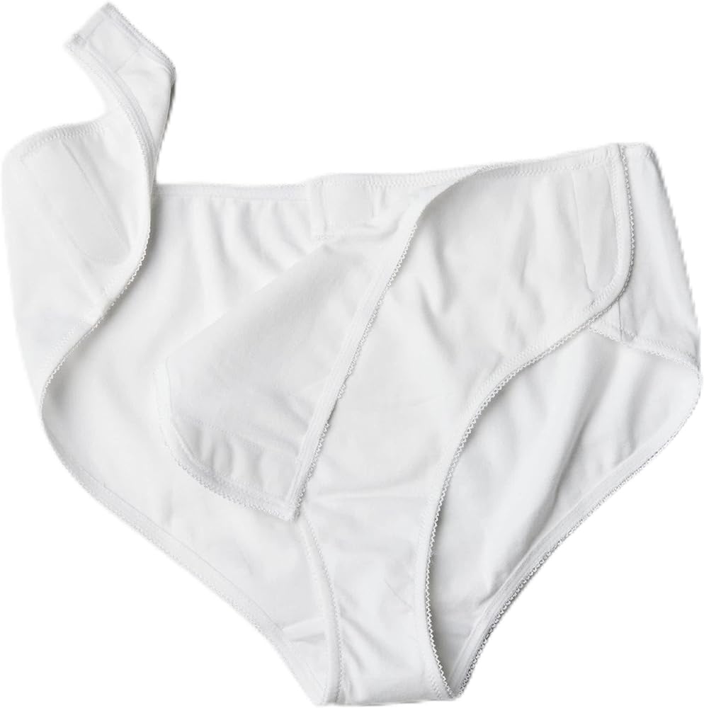 Adaptive Underwear: Women's Brief Panty with Easy Velcro Closure, Single