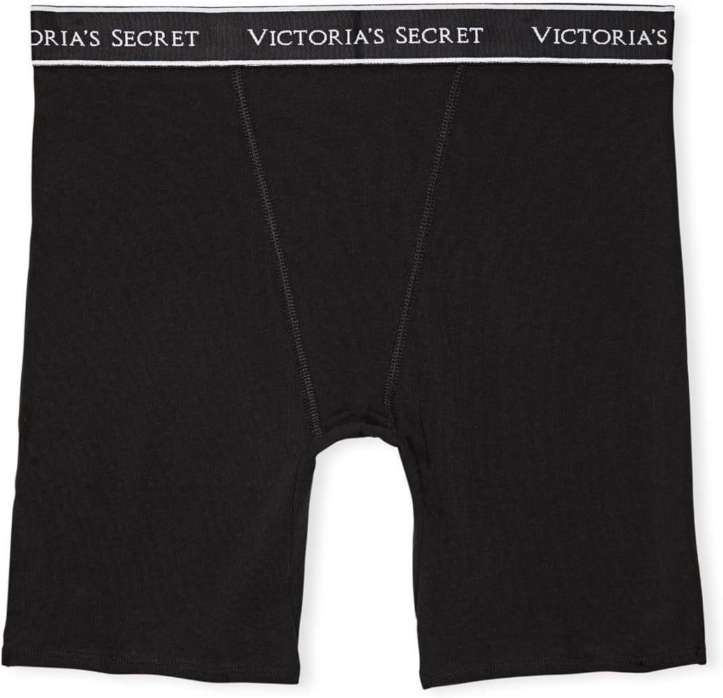 Victoria's Secret Women's Cotton Logo Boxer Brief Underwear, High Waisted Panties for Women (XS-XXL)