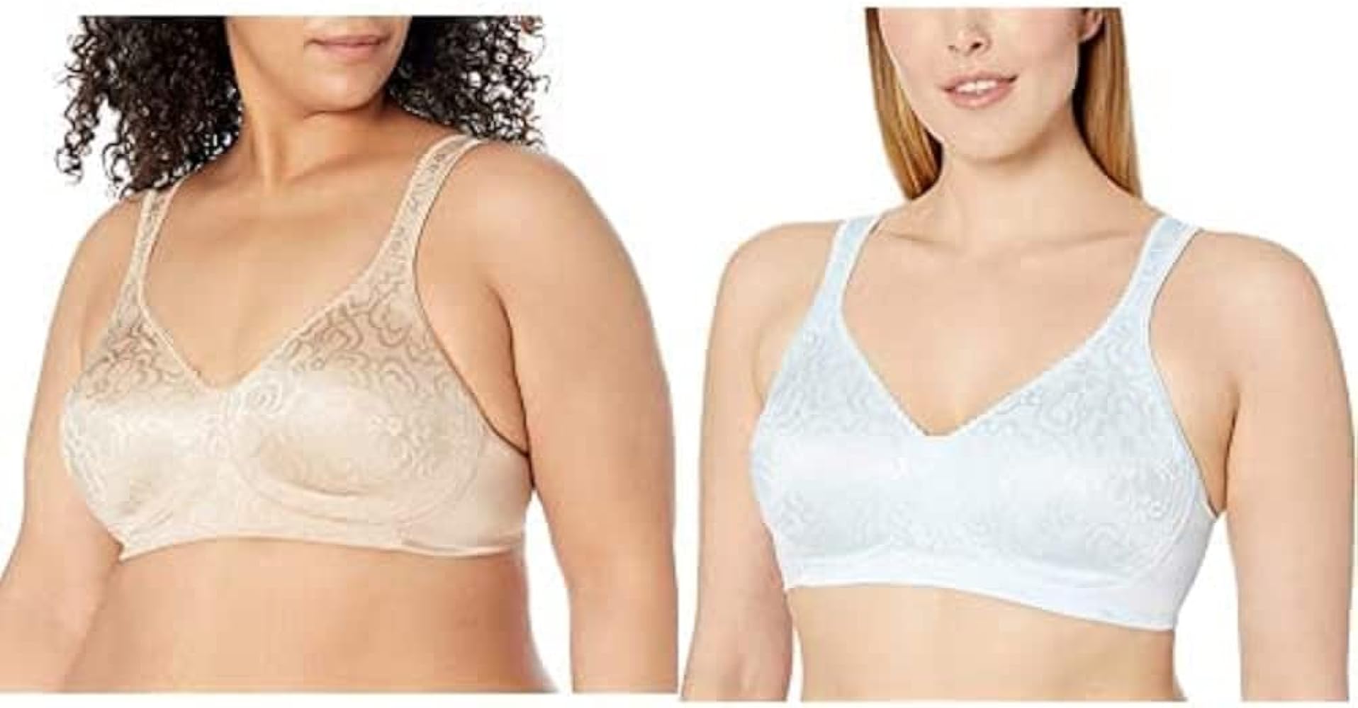 Playtex womens 18 Hour Ultimate Lift and Support Wire Free Bra, White/Nude, 38C