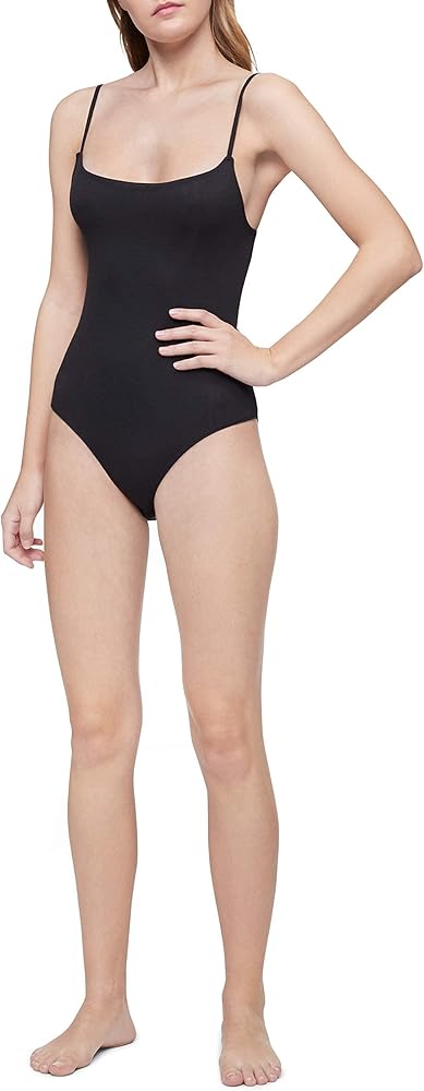 Calvin Klein womens Pure Ribbed Lounge Bodysuit