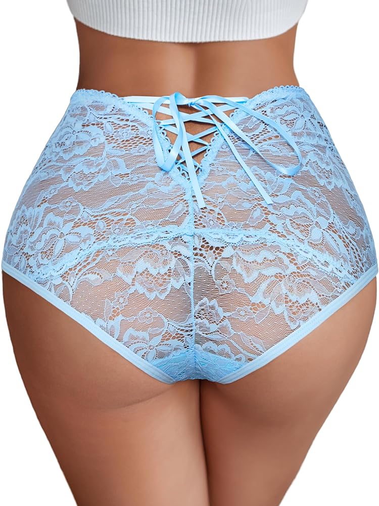 Avidlove Womens Underwear Invisible Seamless Hipster Lace Underwear Full Coverage Panties