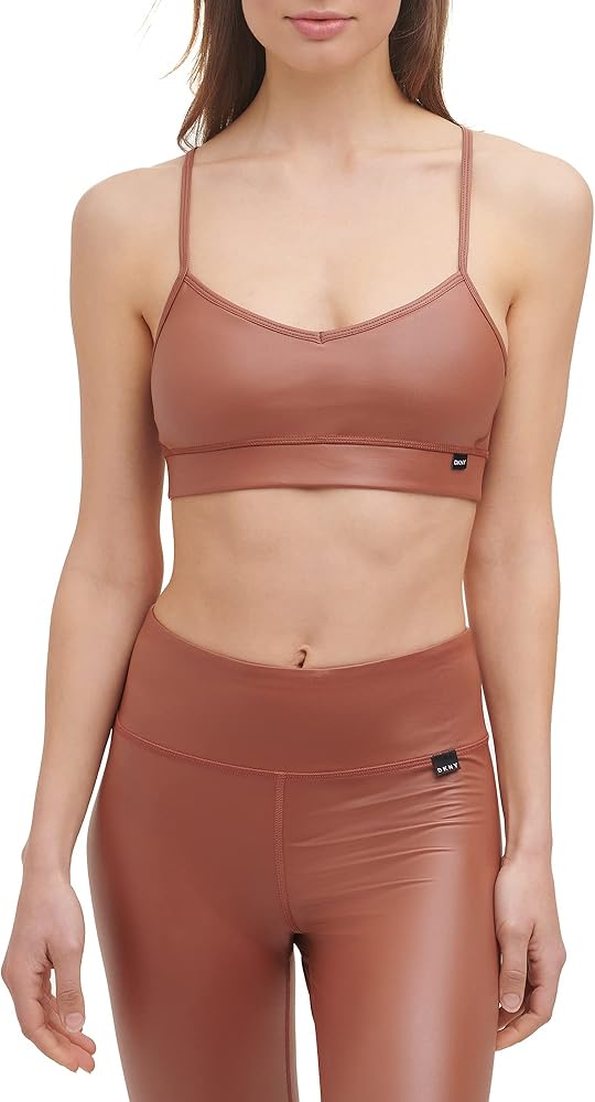 DKNY Women's Faux Leather Bra