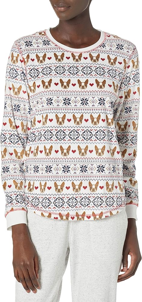 PJ Salvage Women's Loungewear Dog Mama Long Sleeve Top