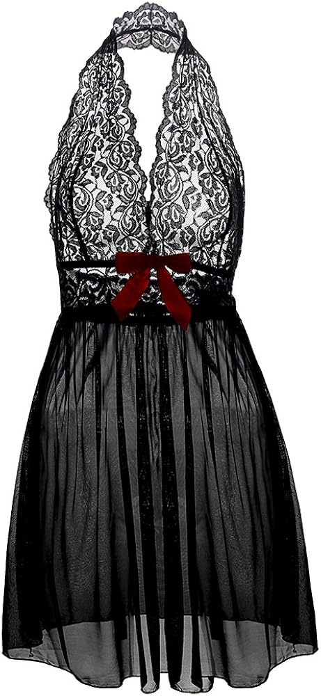 SWISH Sexy Plus Size Halter Night Dress Babydoll Lingerie for Women