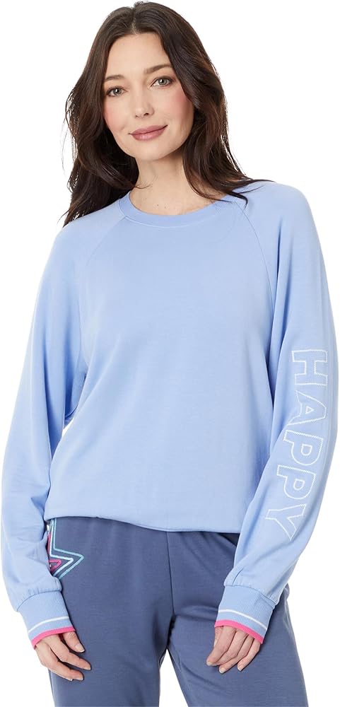 PJ Salvage Women's Loungewear Choose Happy Long Sleeve Top