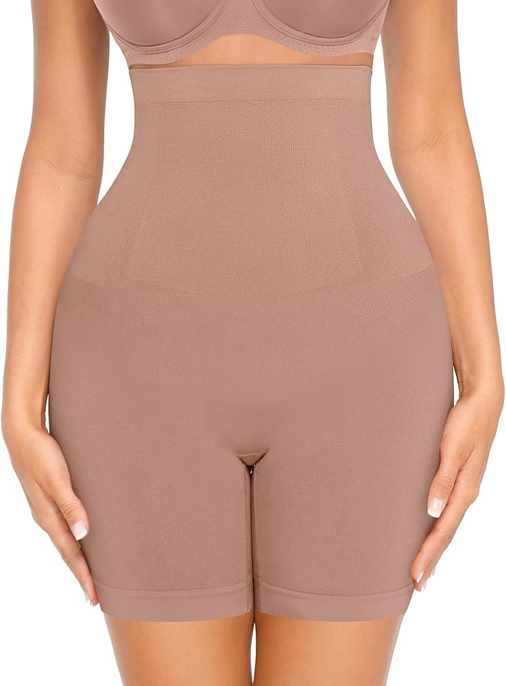 FeelinGirl Tummy Control Shapewear Shorts Body Shaper for Women High-Waisted Thigh Slimming