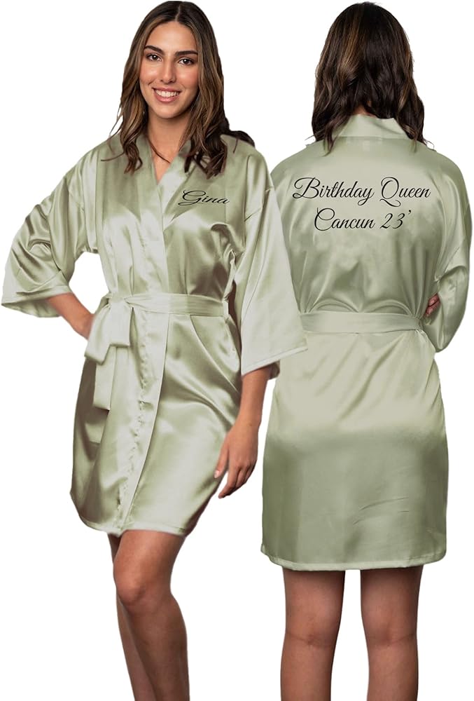 Bridesmaid Robes Personalized in Sizes S-5XL, Bride Robe, Customize for Weddings, Birthdays & More – Add Any Text