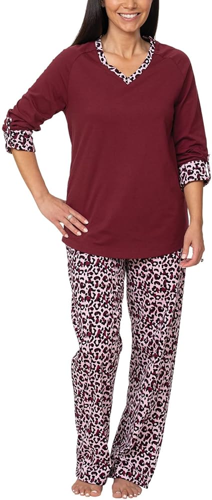 PajamaGram Womens Pajama Sets - Leopard Print Pajamas For Women - Soft Pajamas for Women - Leopard Print Gifts for Women