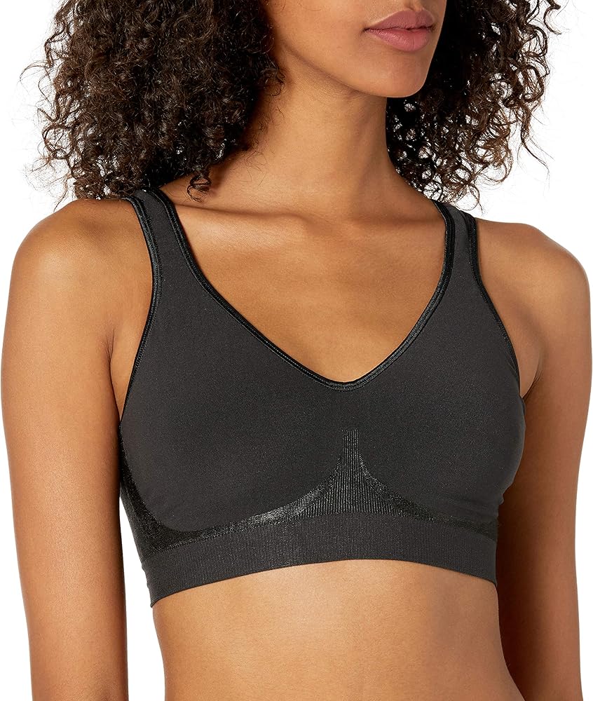 Bali Women's Comfort Revolution Wirefree Bra with Smart Sizes (3X-Large, Black)