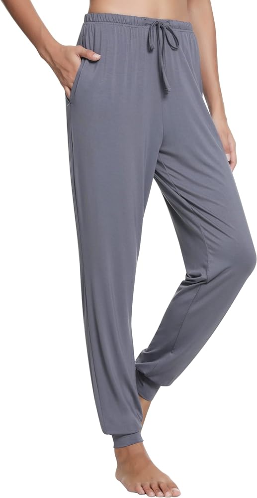 NACHILA Women's Lounge Pants - Viscose Made from Bamboo, Stretchy Sweatpants Comfy Joggers Soft Pj Bottom