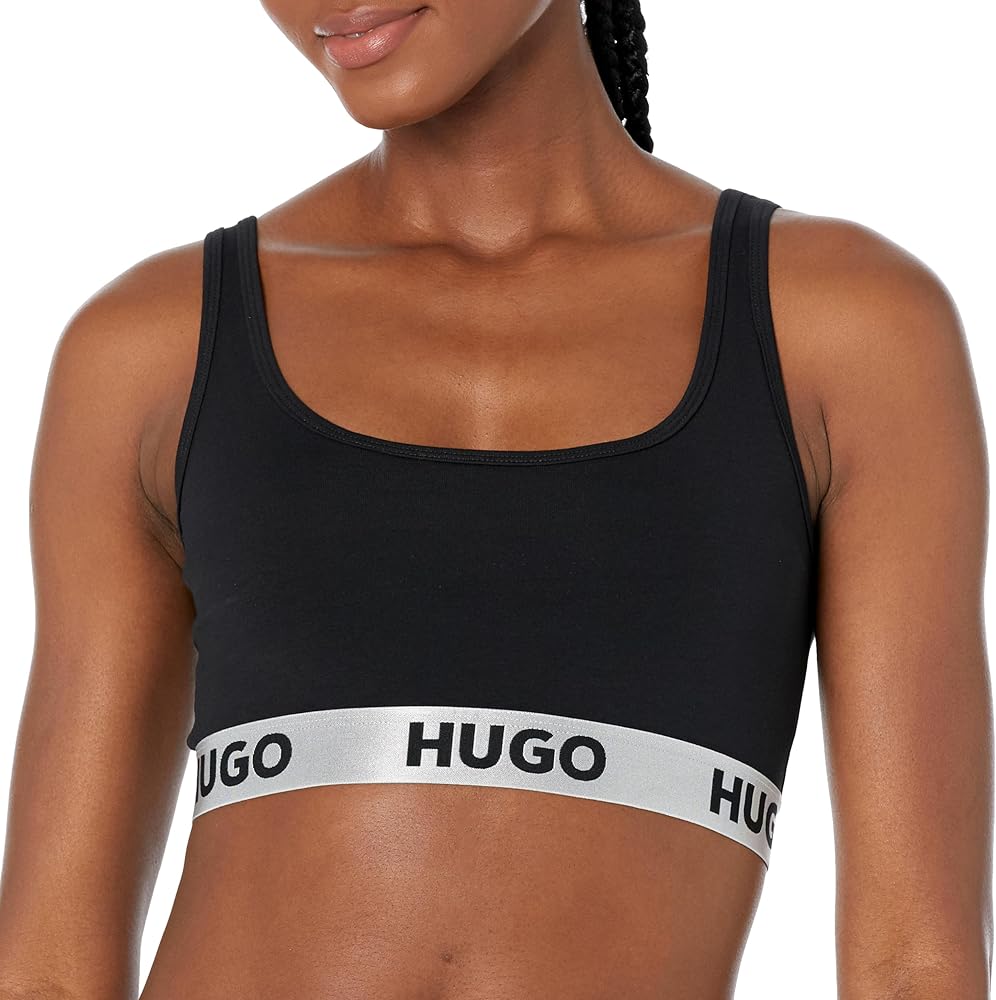 HUGO Women's Bold Logo Cotton Stretch Bralette