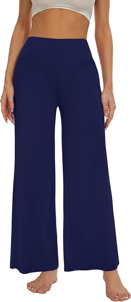 WiWi Womens Pajama Pants Viscose from Bamboo Sleep Pant High Waist Comfy Pajamas Bottom Soft Palazzo Sweatpants S-XXL