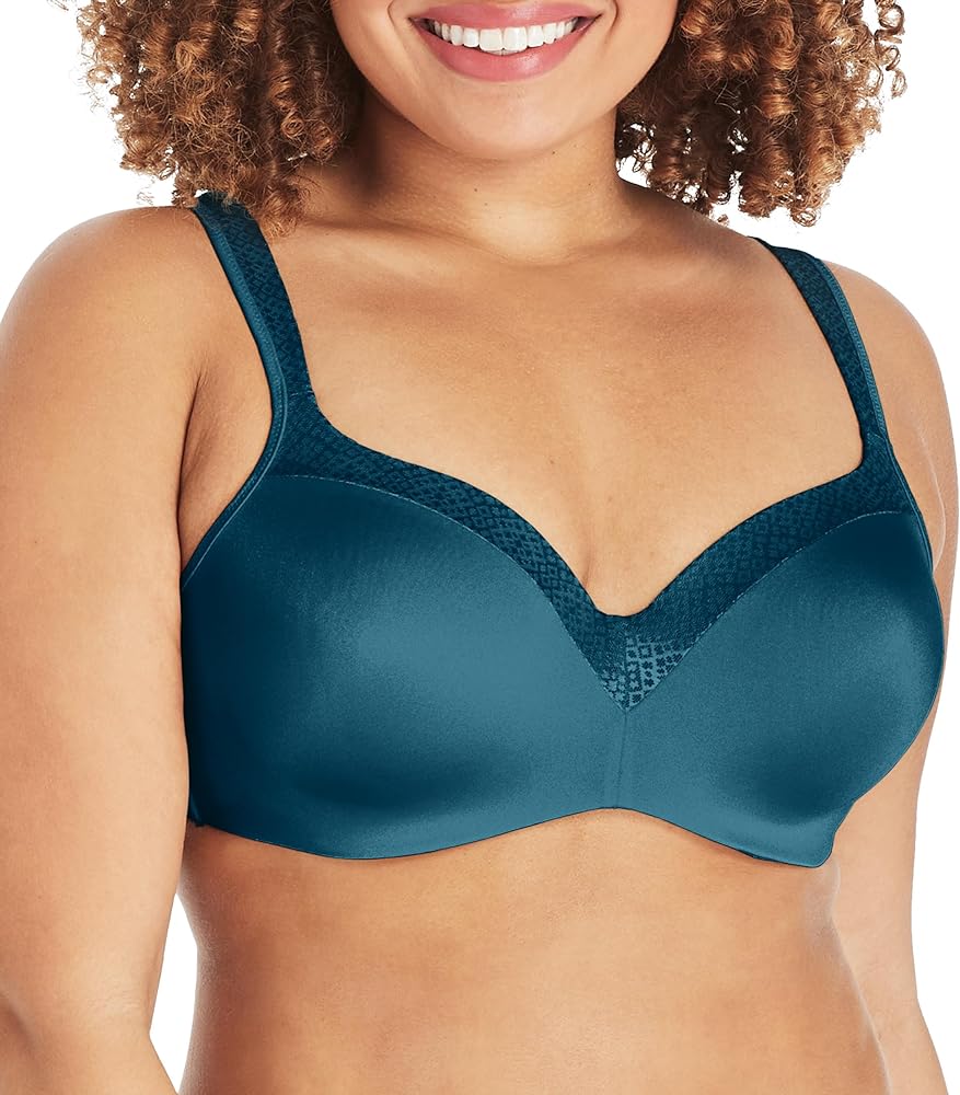 PLAYTEX Women's Secrets Coverage Underwire, Balconette T-Shirt Bra for Full Figures