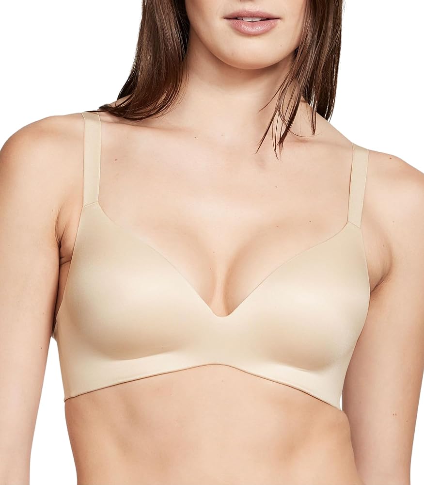 Victoria's Secret Infinity Flex Push Up Bra, Seamless Bra, Wireless Bra, Full Coverage Bra, Back Smoothing Bra, Padded Bra, T Shirt Bra, Bras No Underwire, Comfortable Bras for Women, Beige (36DDD)