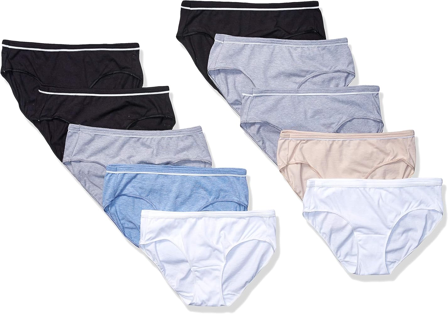 Hanes Women's Pure Bliss Hipster Panty 10-Pack