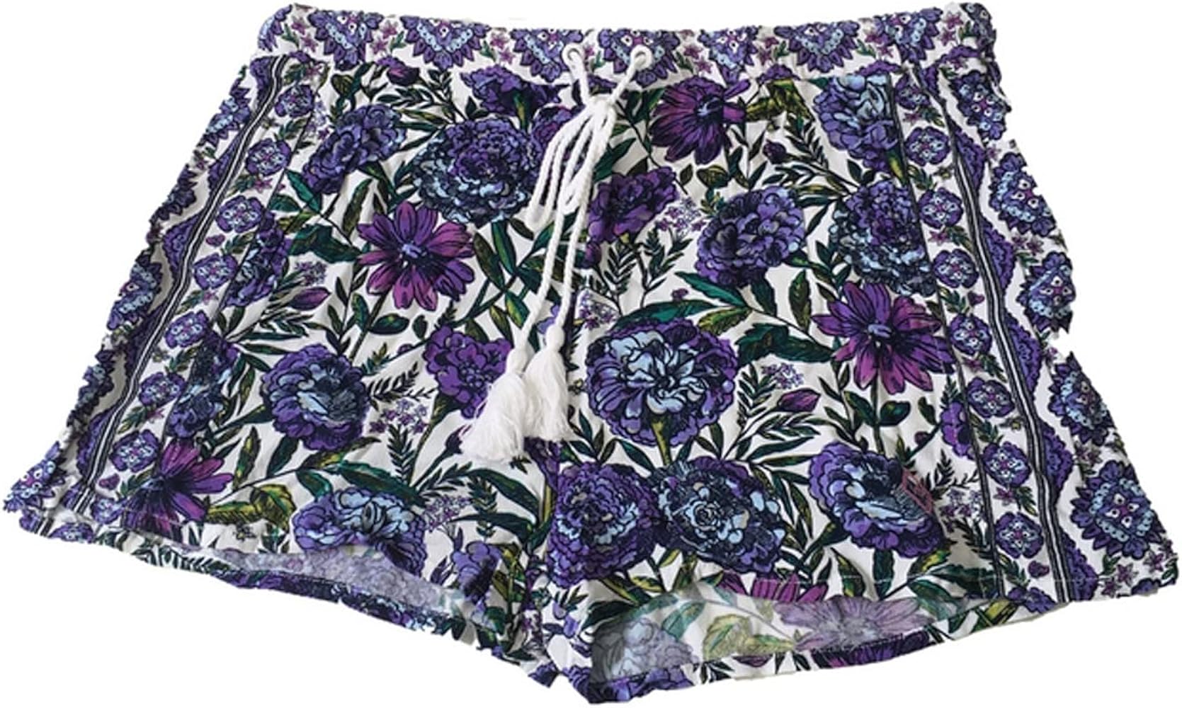 Vera Bradley Women's Floral Print Crepe Sleep Lounge Shorts, Lavender Meadow