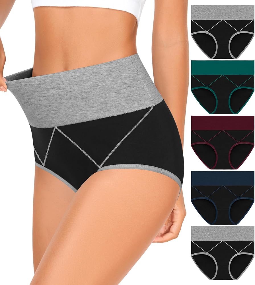 MISSWHO Womens Underwear, Cotton Underwear For Women High Waisted Soft Panties (Regular & Plus Size)