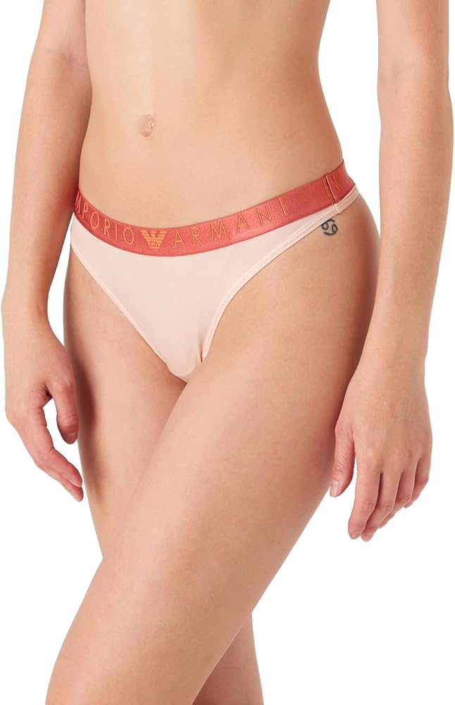 Emporio Armani Women's Iconic Microfiber Bi-pack Thong