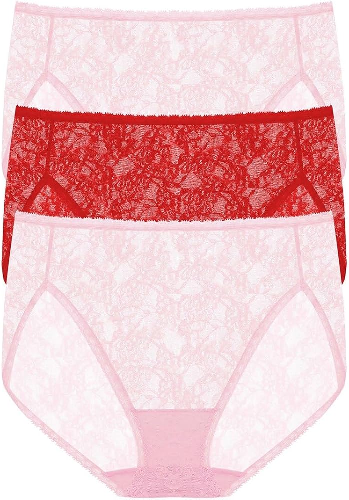 Natori Women's Bliss Allure Lace French Cut 3-Pack