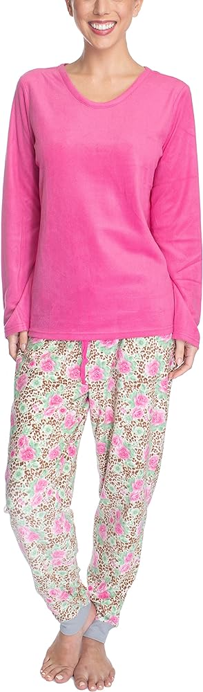 Hanes Women's Cozy Up 2 Piece Set Top and Jogger Pajamas