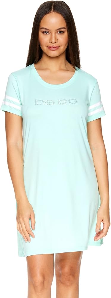 bebe Womens Night Dress Short Sleeve, Women's Nightgowns & Sleepshirts, Women's Sleepwear