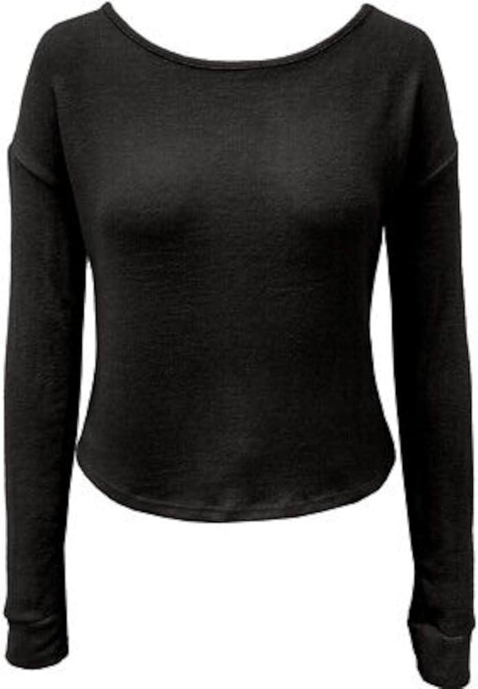 Alfani Intimates Black Knit Round Neck Sleep Shirt Pajama Top M