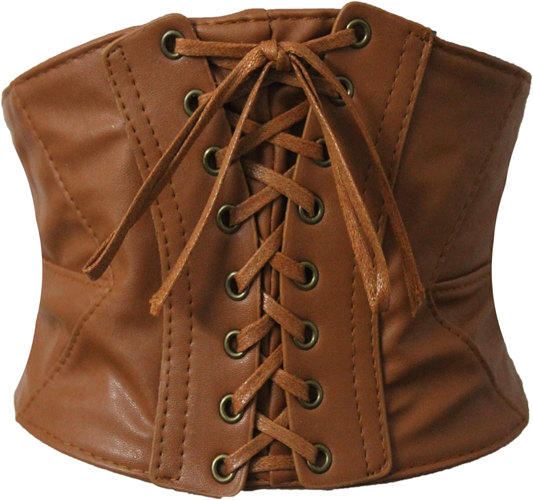 Alivila.Y Fashion Womens Faux Leather Steampunk Sexy Underbust Waist Belt Corset