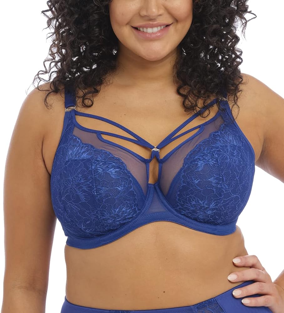 Elomi Brianna Plunge Underwire Bra (8080),42GG,Lapis