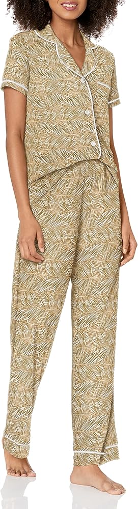 Cosabella Women's Bella Printed Short Sleeve Top & Boxer Pajama Set