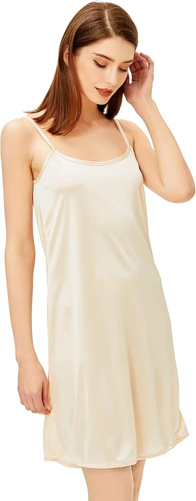 Coucoland Full Slip for Women - Adjustable Spaghetti Strap Cami Nightgown Womens Sleepwear Chemise